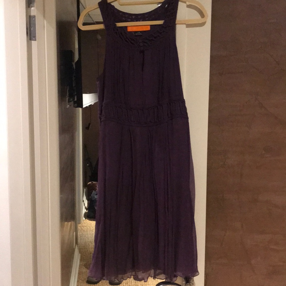 CYNTHIA STEFFE Plum linen dress